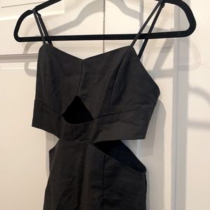 Black mini cut out dress